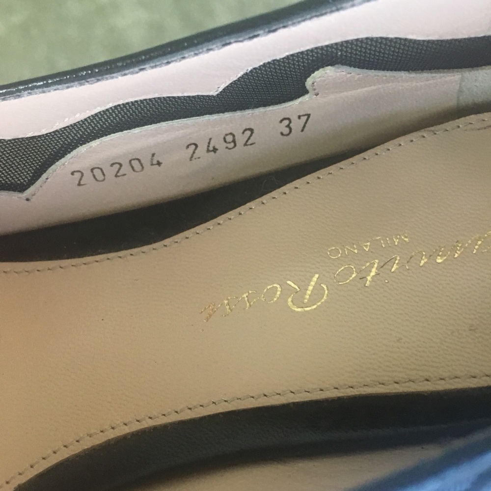 Gianvito Rossi Mesh Insert Point Toe Leather Flats - image 5